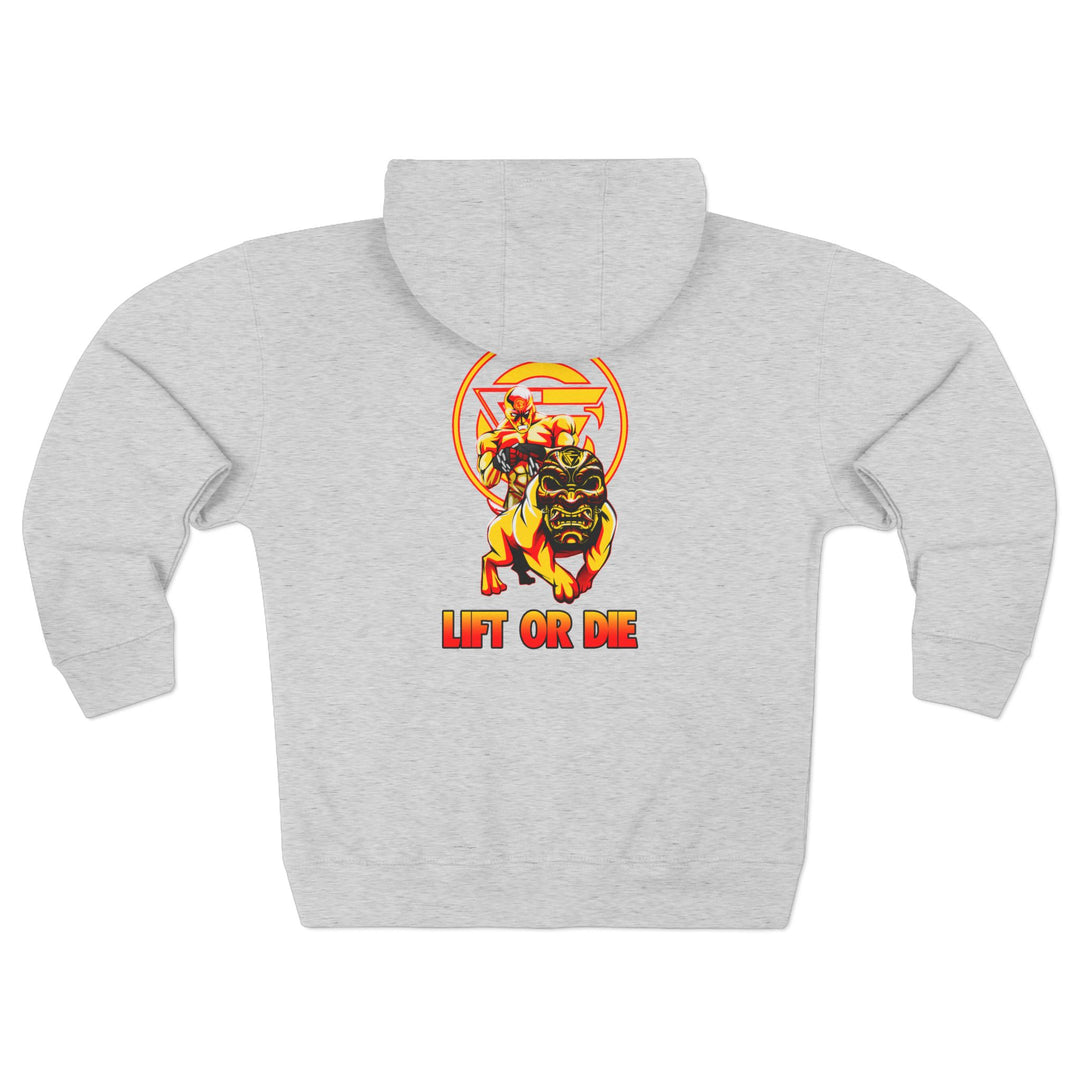 CG ANGRY DOG GOLD RED /LIFT OR DIE ZIP UP