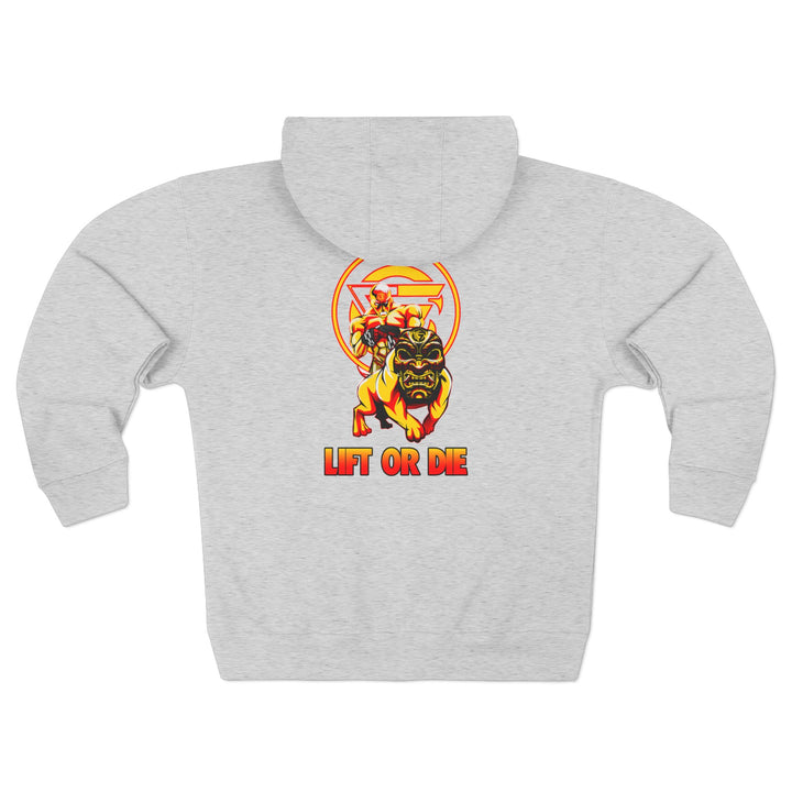 CG ANGRY DOG GOLD RED /LIFT OR DIE ZIP UP