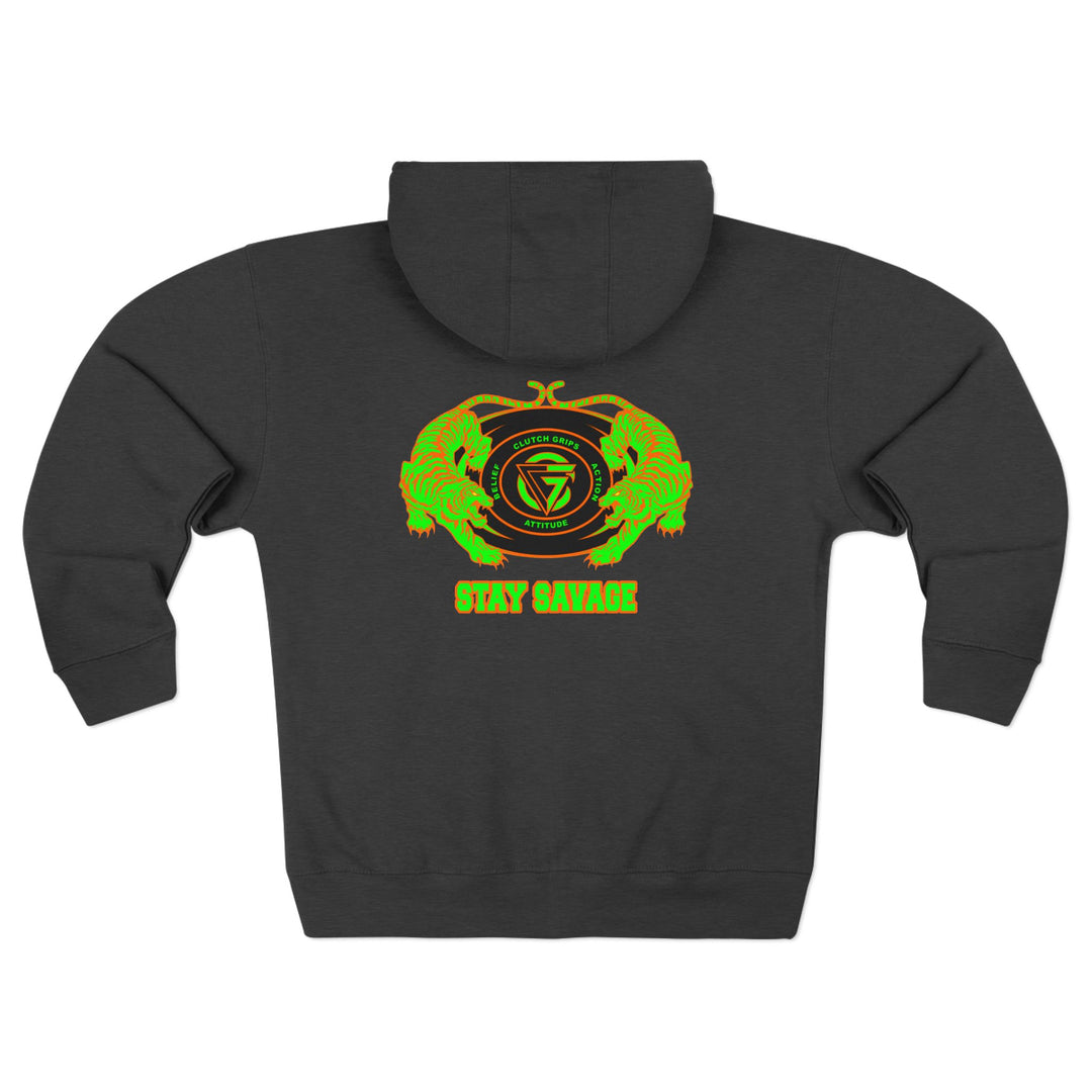 CG TIGER VS TIGER GREEN ORANGE /STAY SAVAGE ZIP UP