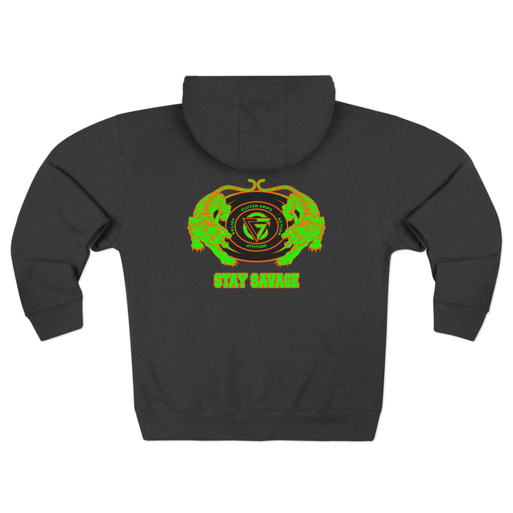 CG TIGER VS TIGER GREEN ORANGE /STAY SAVAGE ZIP UP