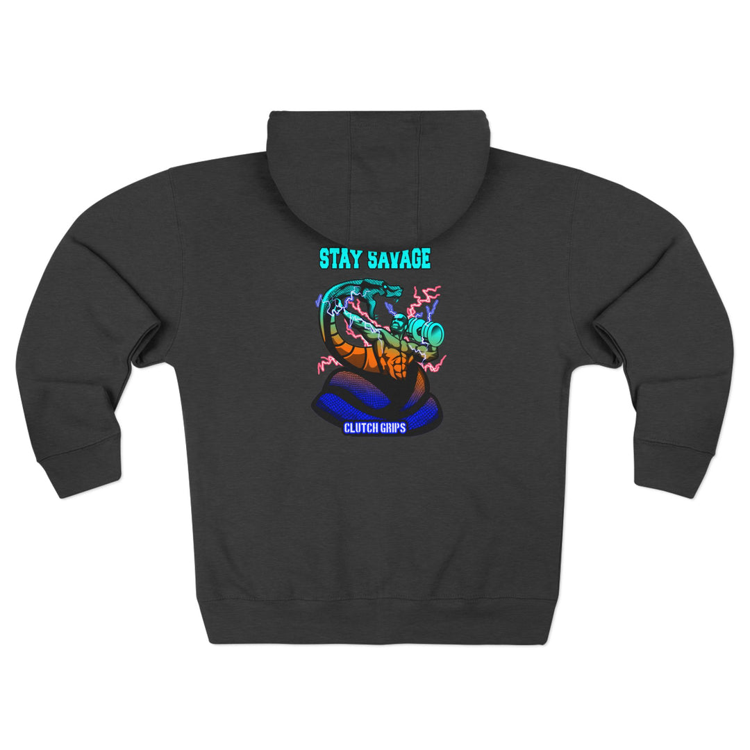 MAC VS SNAKE BLUE ORANGE  AQUA /STAY SAVAGE ZIP UP