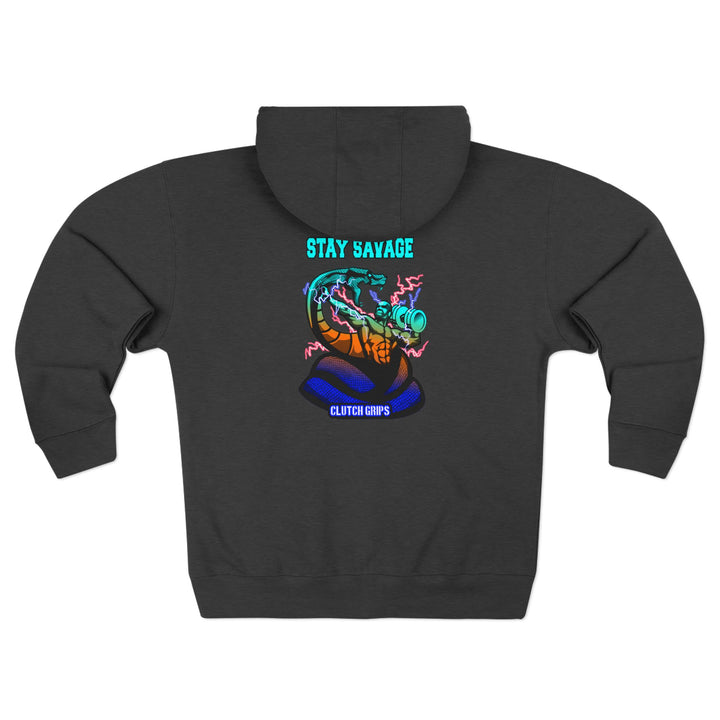 MAC VS SNAKE BLUE ORANGE  AQUA /STAY SAVAGE ZIP UP
