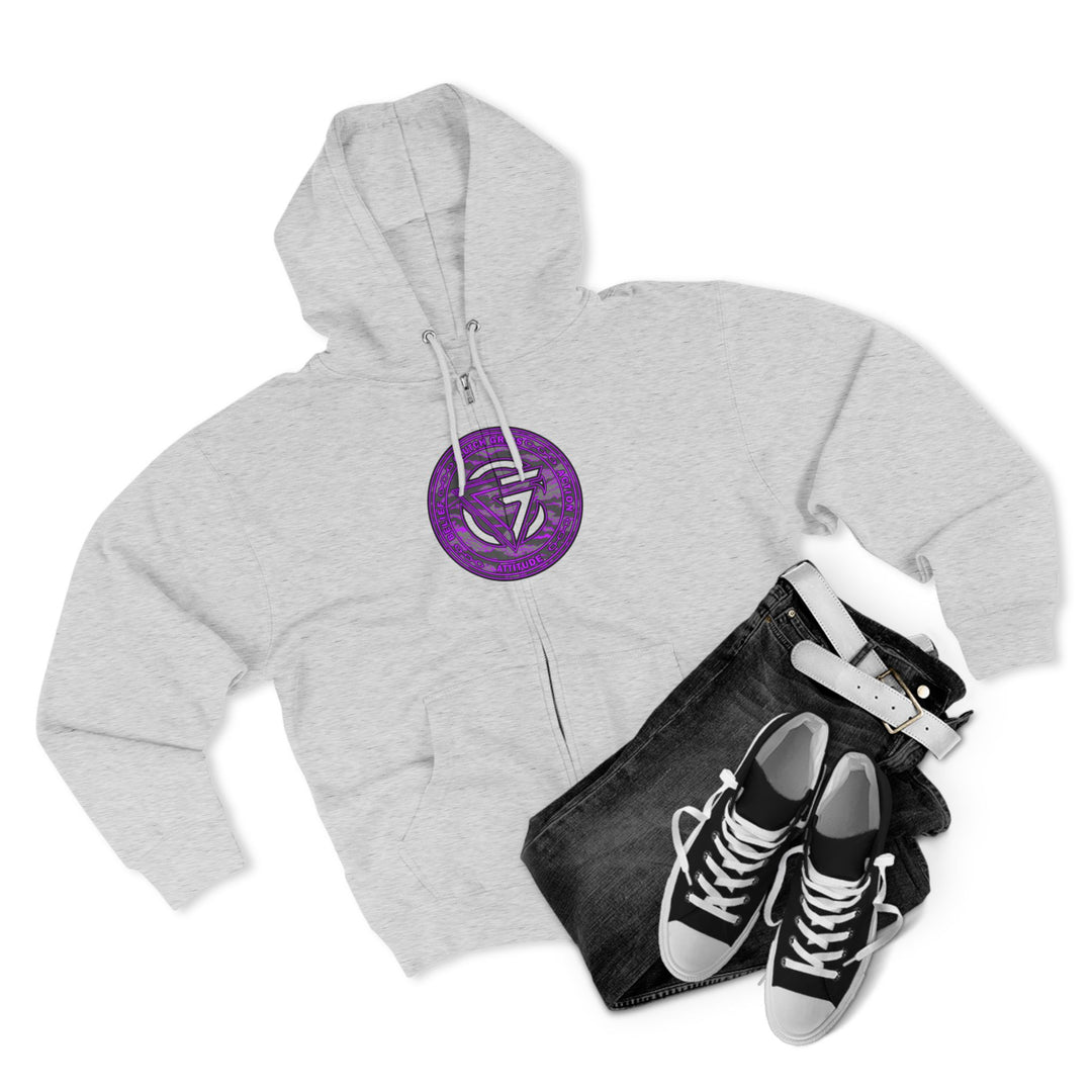CG ANGRY DOG CAMO GREY PURPLE/READY FOR WAR ZIP UP
