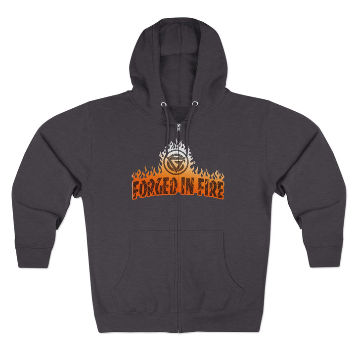 CG TIGER FLAME  ORANGE WHITE FADE /I AM THE ONE ZIP UP