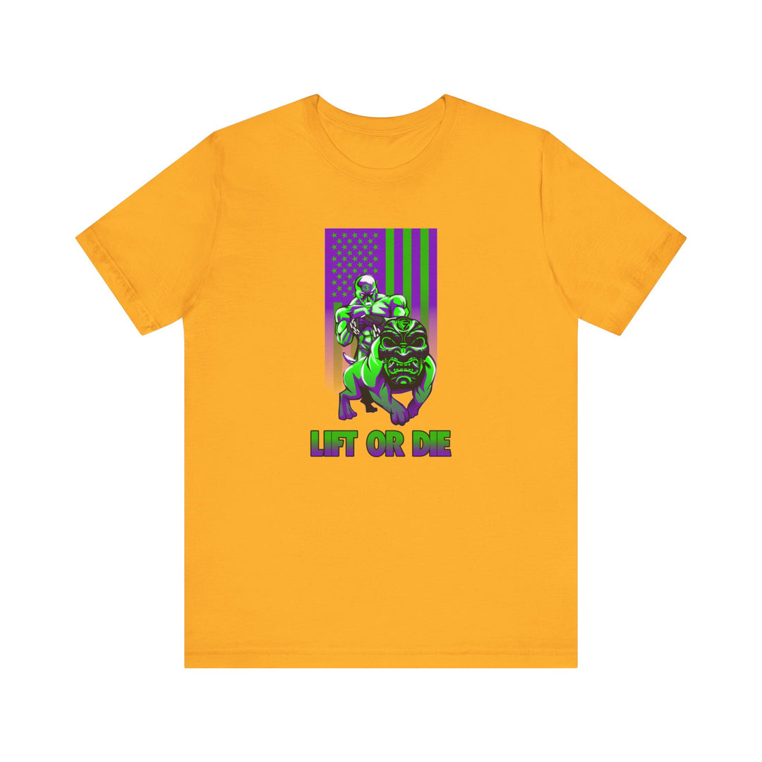 ANGRY DOG PURPLE GREEN FLAG/LIFT OR DIE
