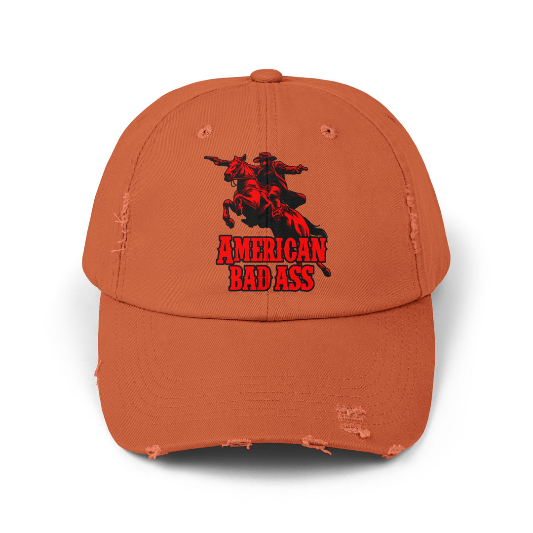 COWBOY OUTLAW RED/AMERICAN BADASS CAP