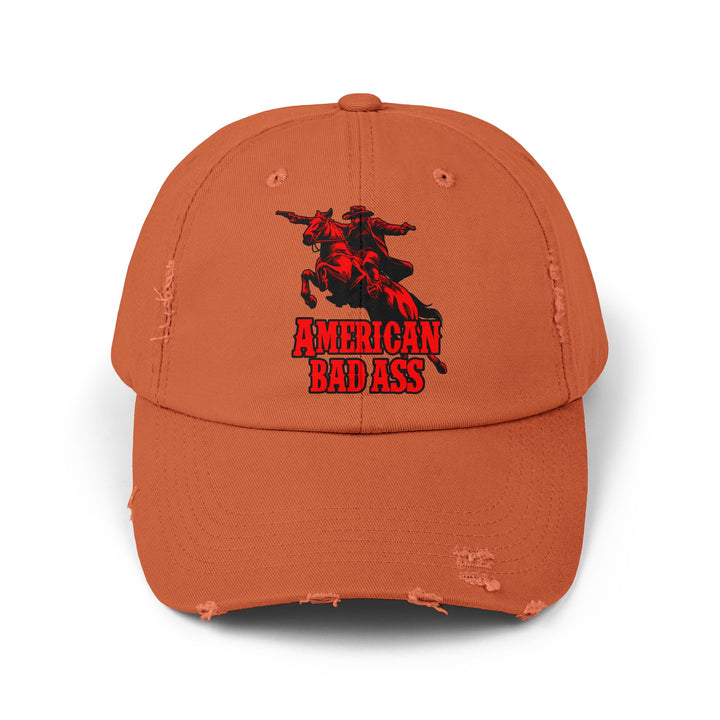 COWBOY OUTLAW RED/AMERICAN BADASS CAP