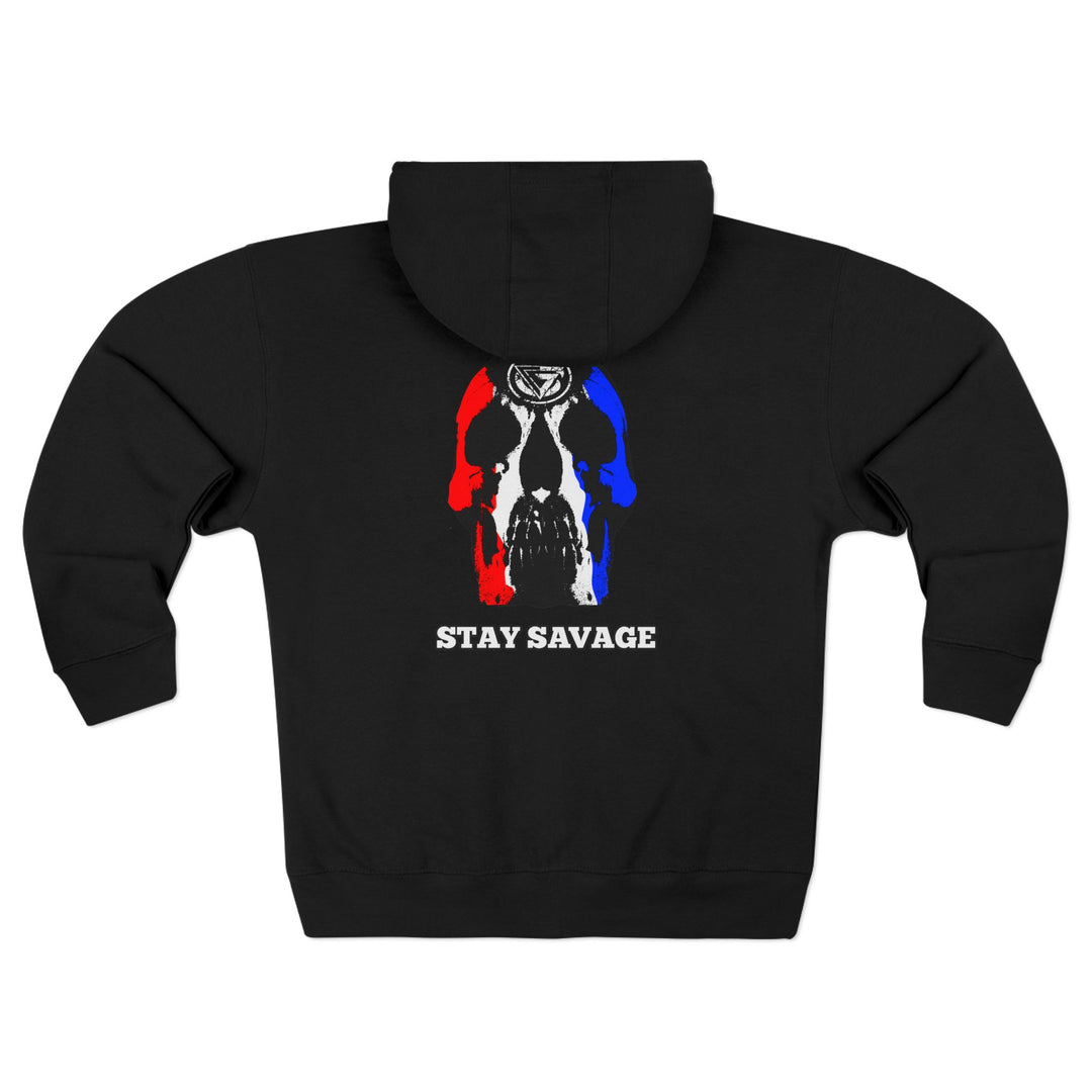 CG SKULL RED WHITE BLUE/STAY SAVAGE ZIP UP