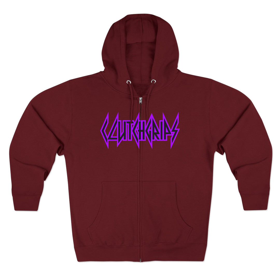 CG SKULL PURPLE NURPLE /LIFT OR DIE ZIP UP
