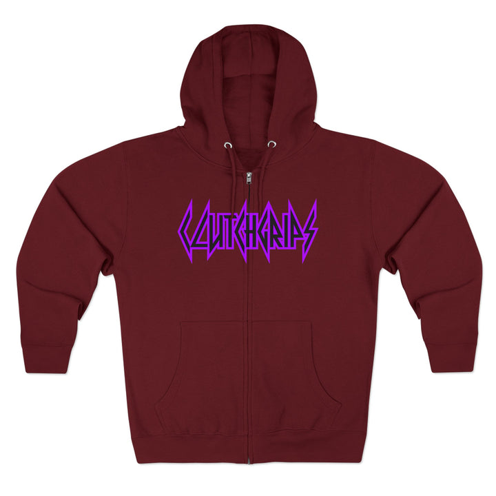 CG SKULL PURPLE NURPLE /LIFT OR DIE ZIP UP