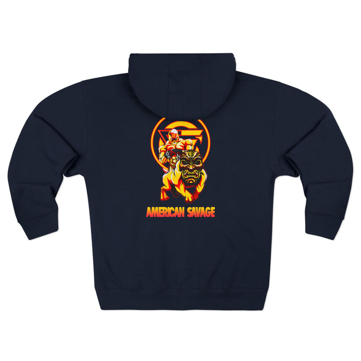 CG ANGRY DOG GOLD RED DIAMOND/AMERICAN SAVAGE ZIP UP
