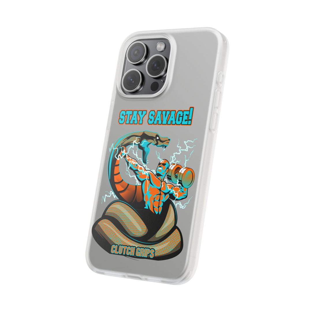 MAC VS SNAKE MIAMI COLORS AQUA ORANGE PHONE CASE /STAY SAVAGE