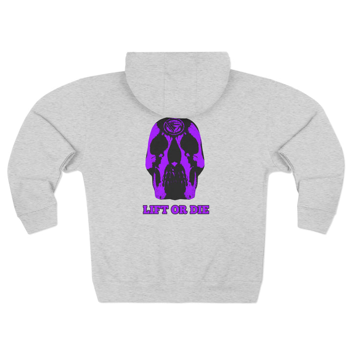 CG SKULL PURPLE NURPLE /LIFT OR DIE ZIP UP
