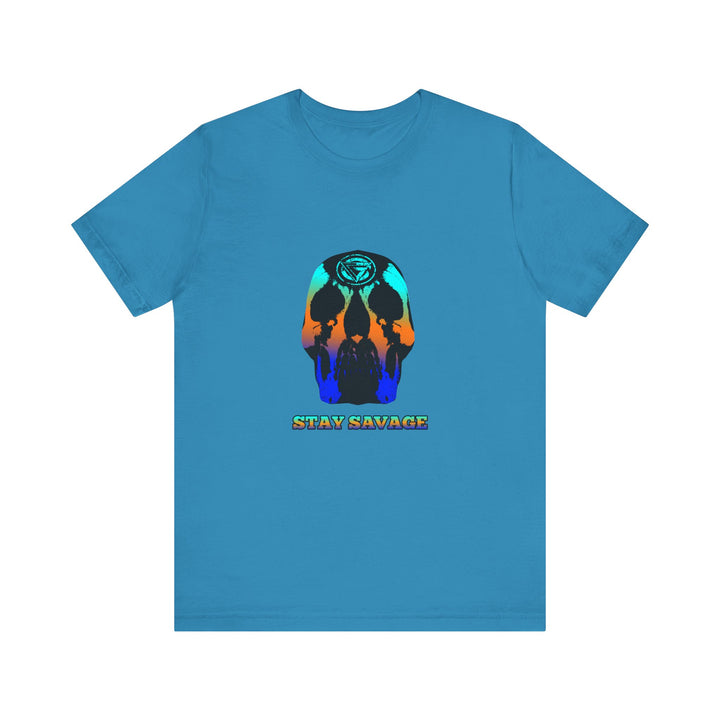 SKULLATOR BLUE ORANGE AQUA  /STAY SAVAGE