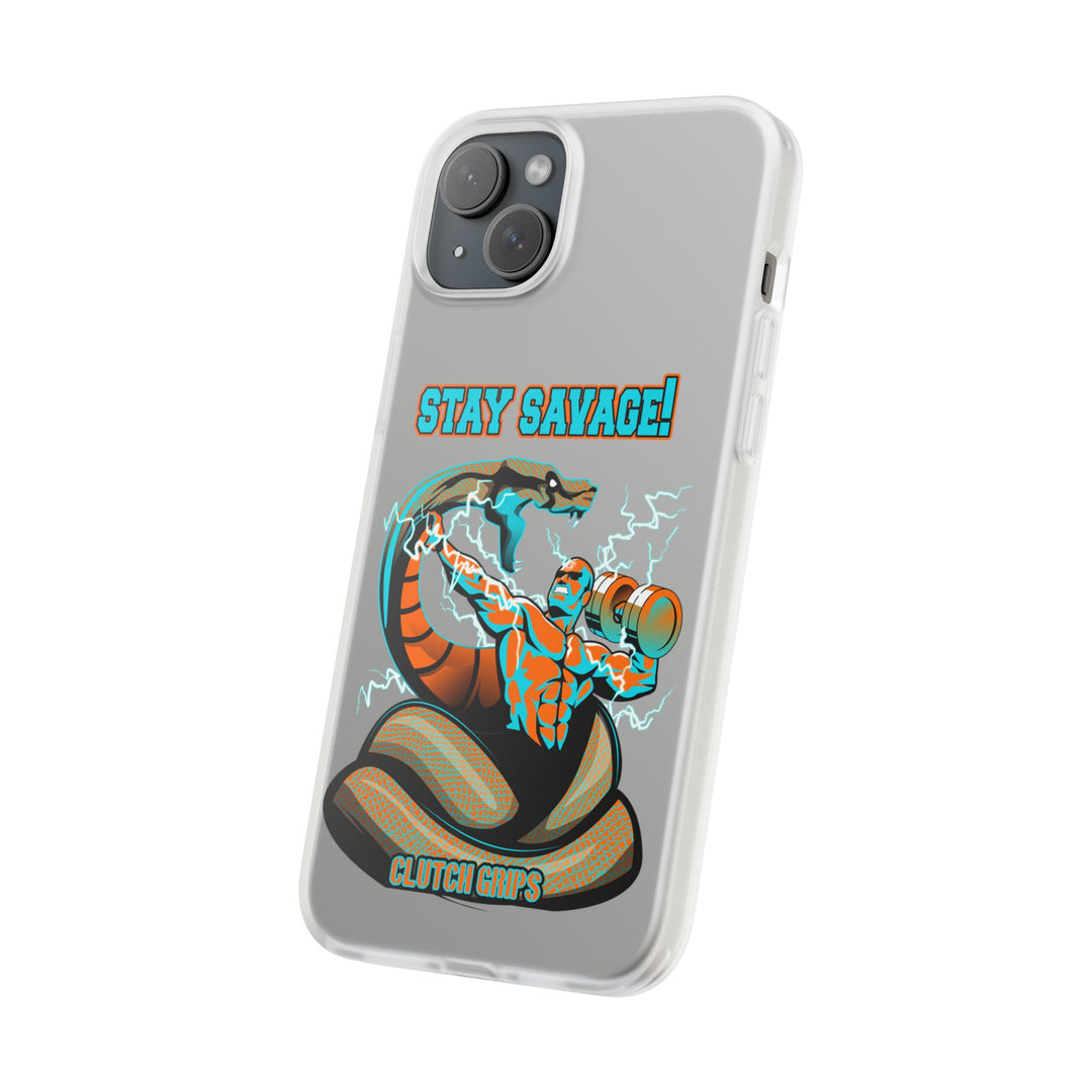 MAC VS SNAKE MIAMI COLORS AQUA ORANGE PHONE CASE /STAY SAVAGE