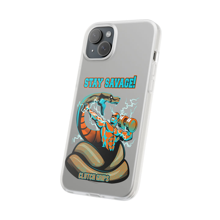 MAC VS SNAKE MIAMI COLORS AQUA ORANGE PHONE CASE /STAY SAVAGE