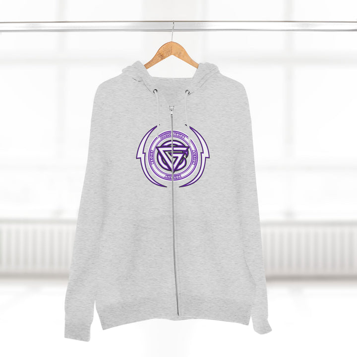 RIDE THE LIGHTNING  PURPLE WHITE /LIFT OR DIE ZIP UP