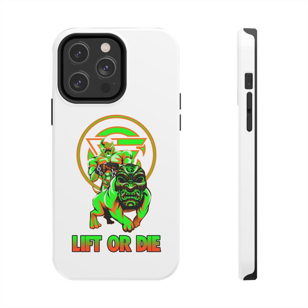 ANGRY DOG ORANGE GREEN PHONE CASE /LIFT OR DIE