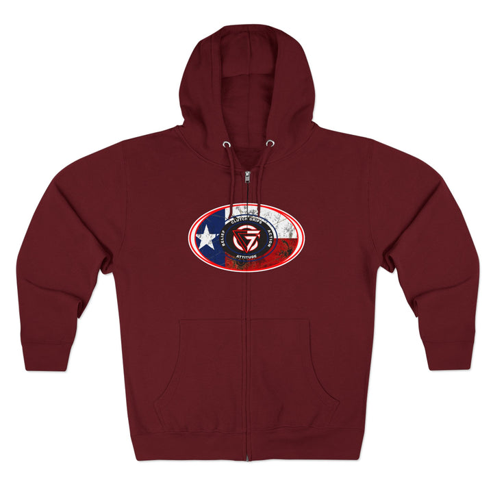 CG SKULL RED WHITE BLUE/STAY SAVAGE ZIP UP