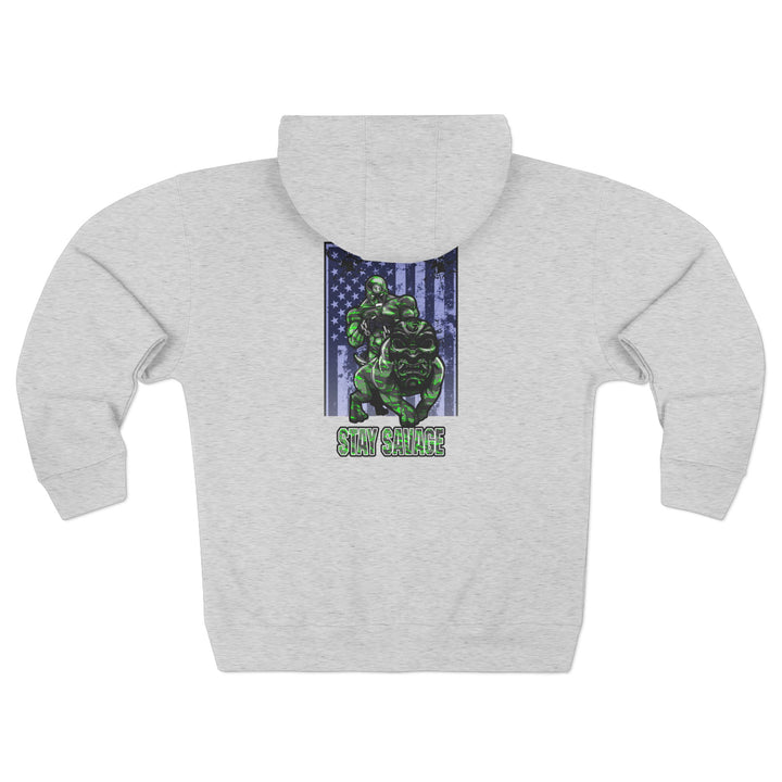CG ANGRY DOG CAMO GREEN /STAY SAVAGE ZIP UP