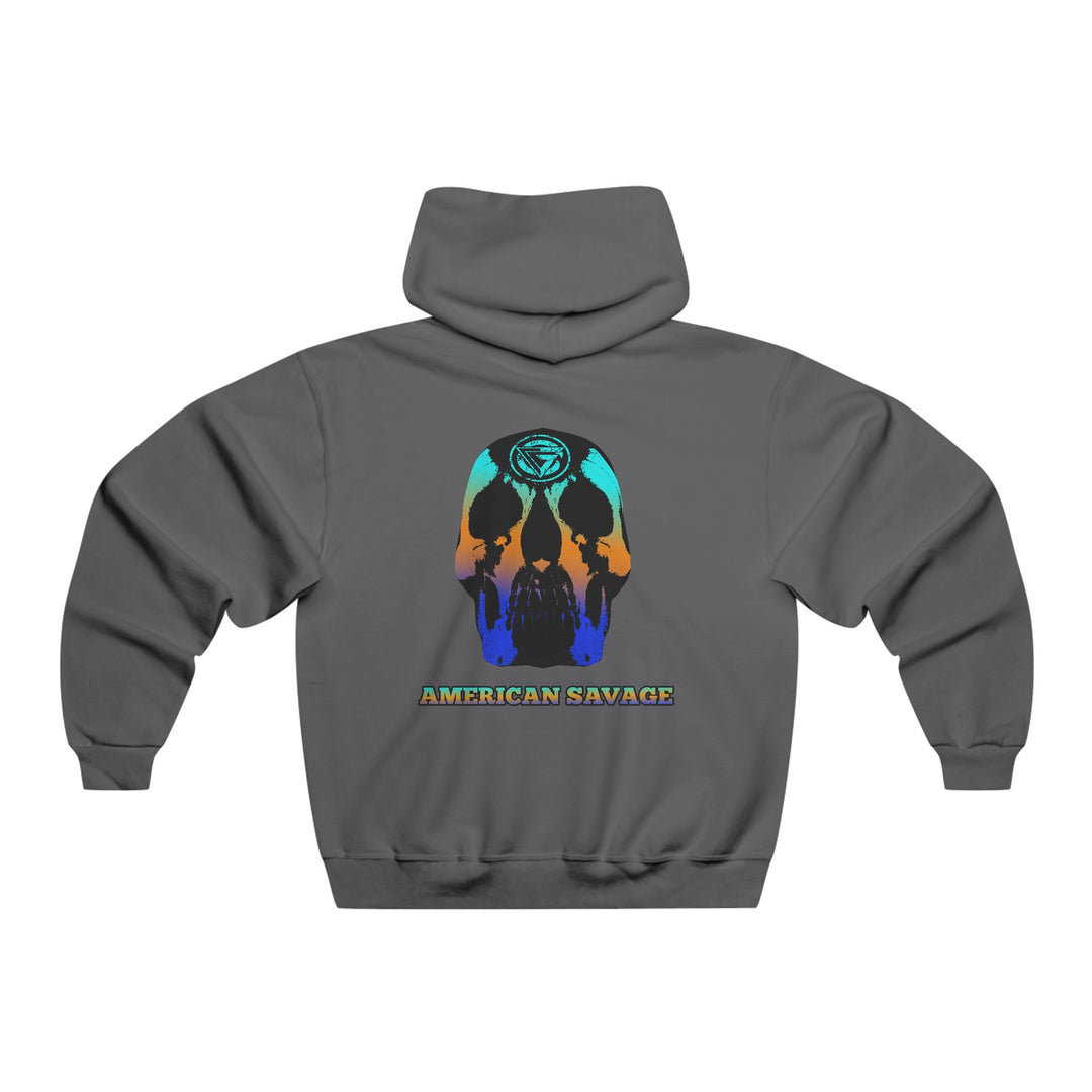 SKULLATOR-BLUE ORANGE AQUA FADE/AMERICAN SAVAGE