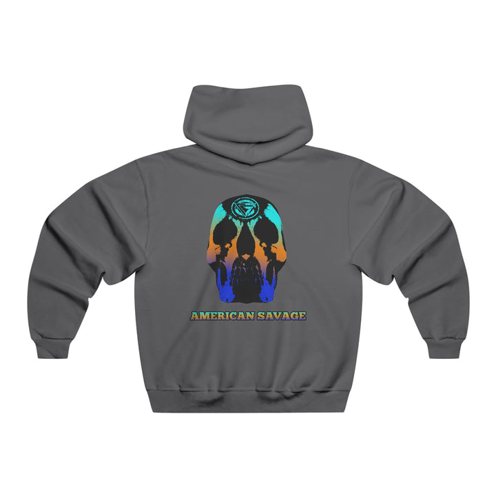 SKULLATOR-BLUE ORANGE AQUA FADE/AMERICAN SAVAGE