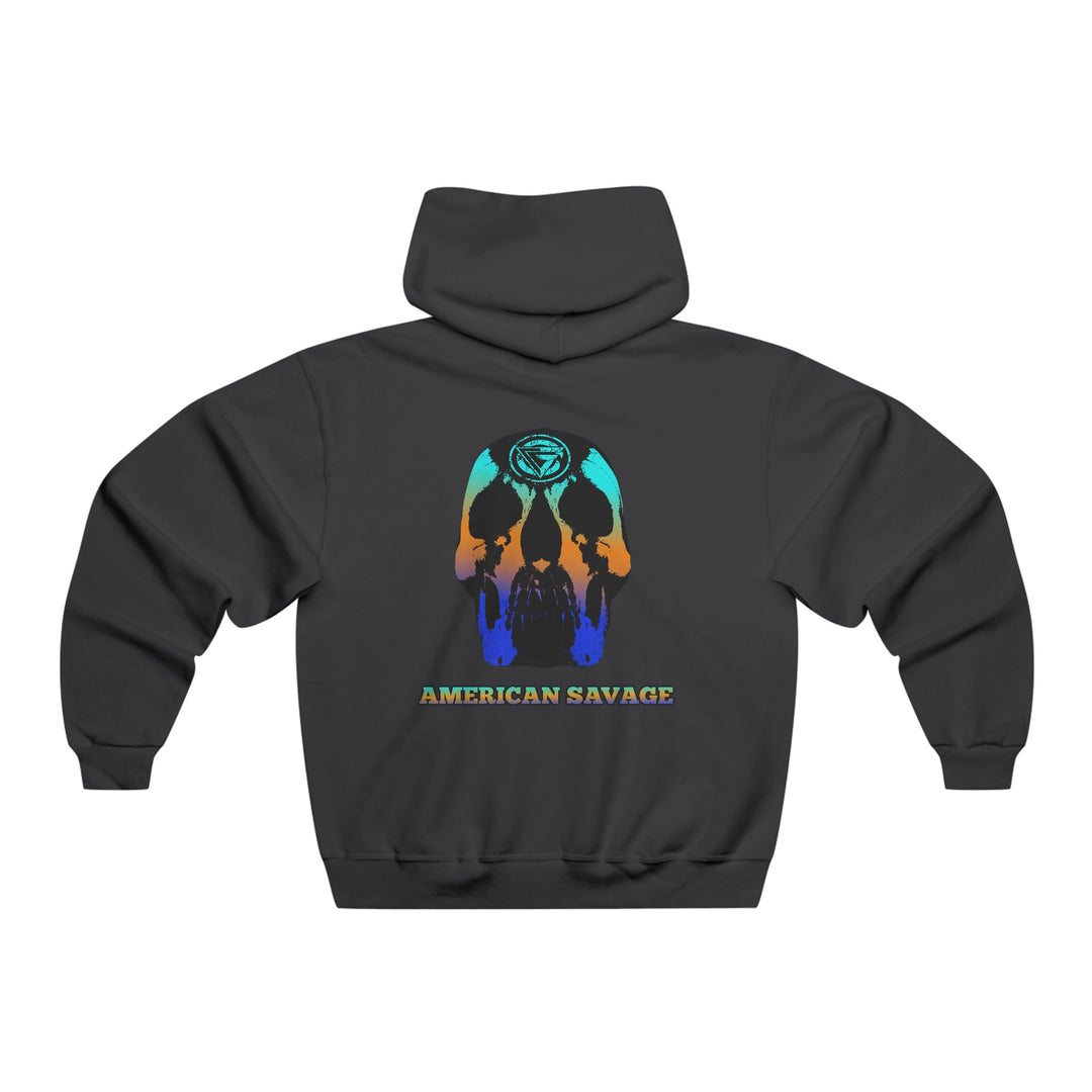 SKULLATOR-BLUE ORANGE AQUA FADE/AMERICAN SAVAGE