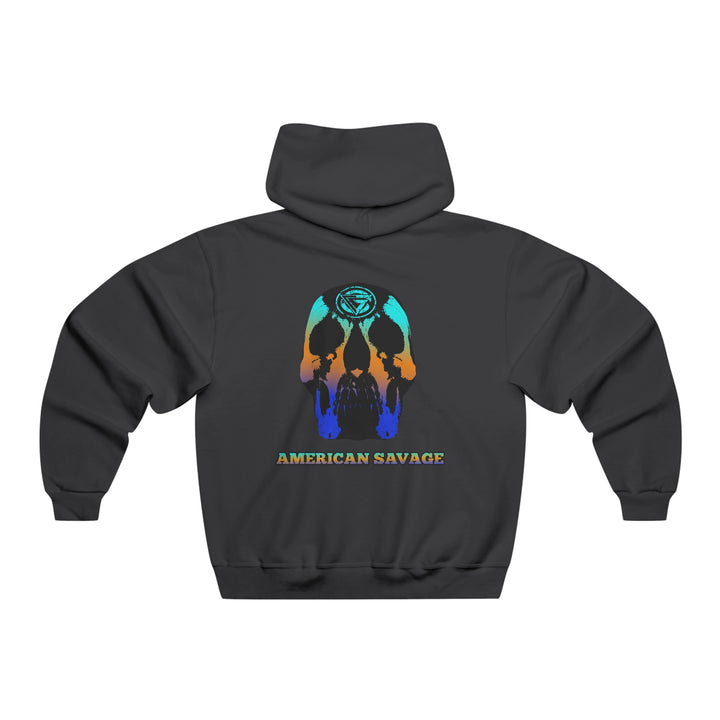SKULLATOR-BLUE ORANGE AQUA FADE/AMERICAN SAVAGE