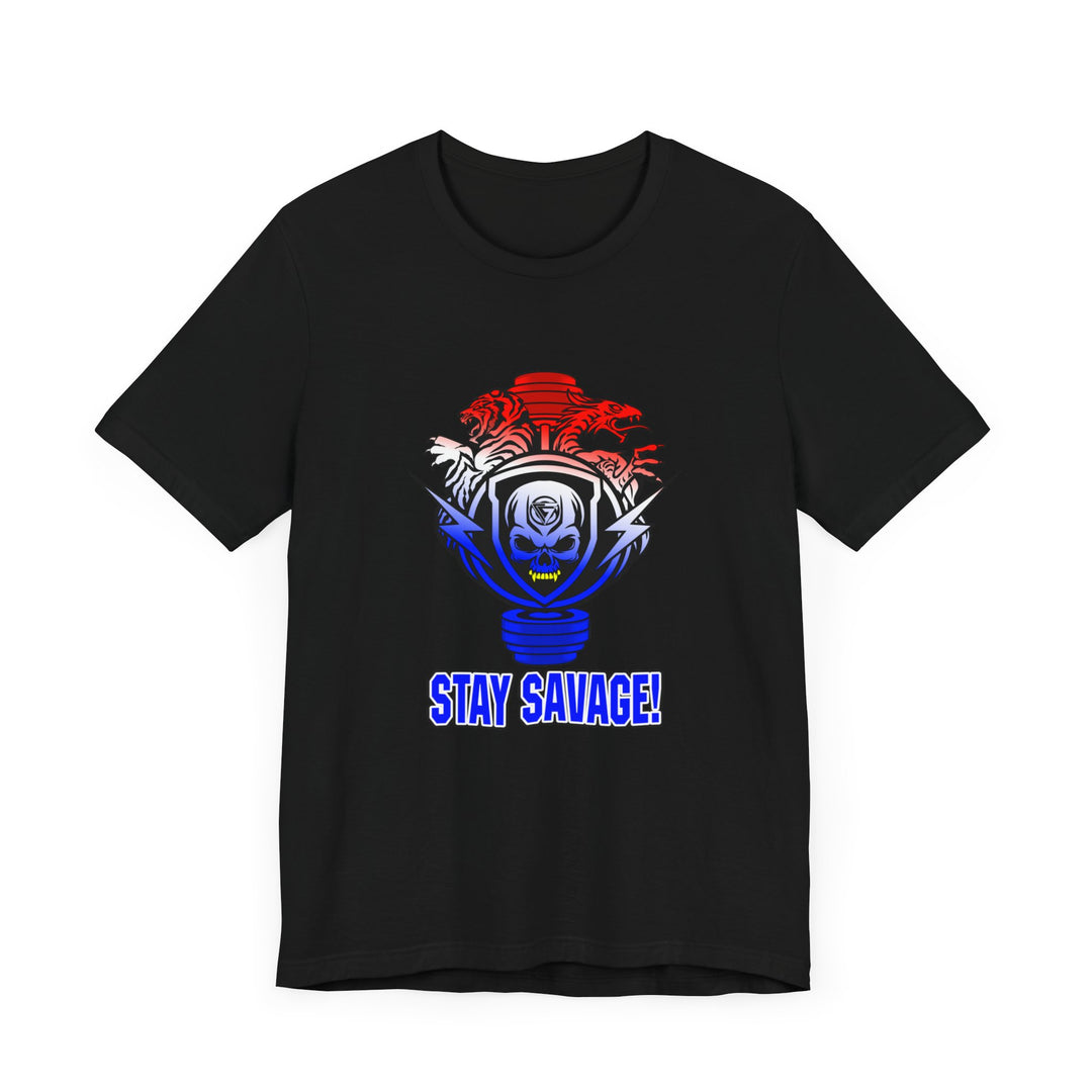 TIGER VS DRAGON RED WHITE BLUE FADE /STAY SAVAGE
