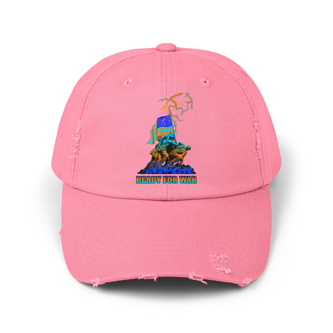 AMERICAN WARRIOR BLUE ORANGE AQUA/READY FOR WAR CAP