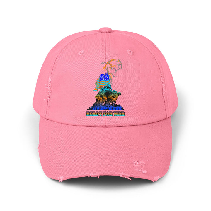 AMERICAN WARRIOR BLUE ORANGE AQUA/READY FOR WAR CAP