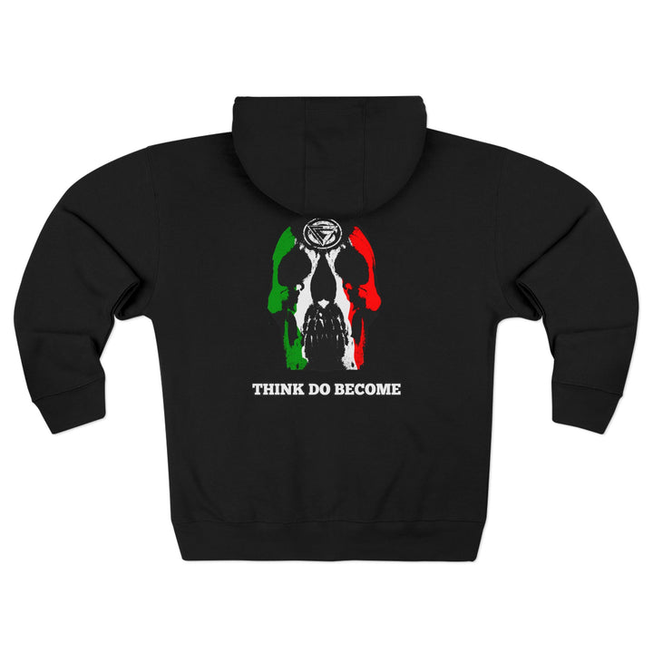 CG SKULL RED WHITE GREEN FADE /THINK DO BECOME ZIP UP