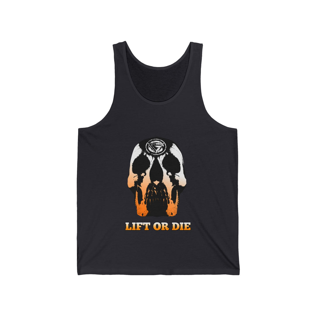 SKULLATOR TANK ORANGE TO WHITE /LIFT OR DIE