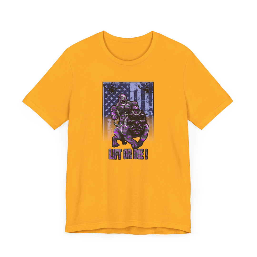 ANGRY DOG PURPLE CAMO FLAG/LIFT OR DIE