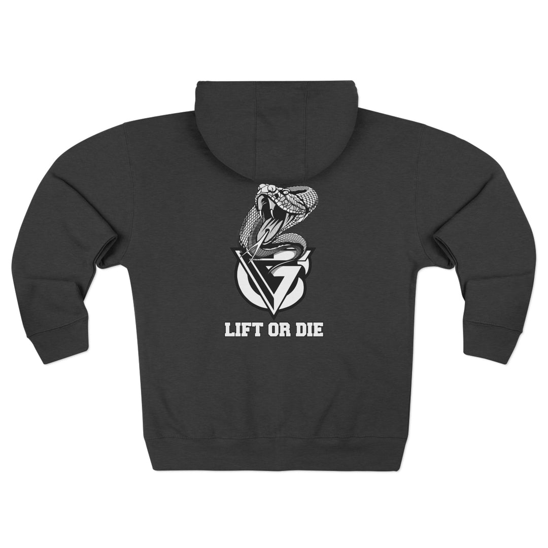 WICKED VIPER BLACK WHITE /LIFT OR DIE ZIP UP