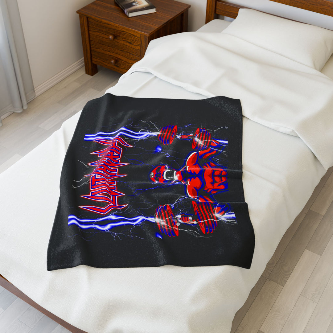 RIDE THE LIGHTNING RED BLUE /CLUTCHGRIPS BLANKET