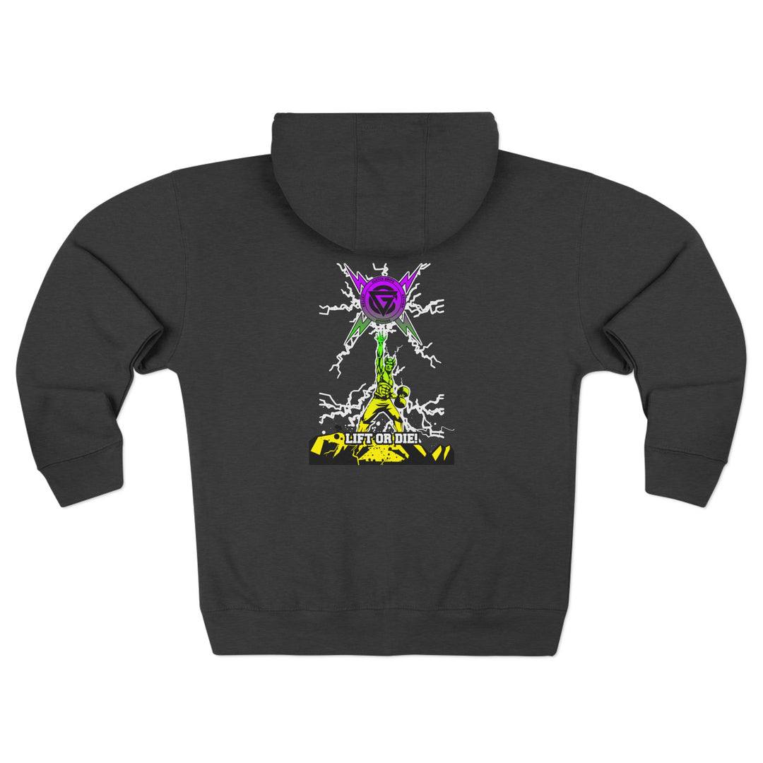 CG LIGHTNING KING YELLOW GREEN PURPLE /LIFT OR DIE ZIP UP