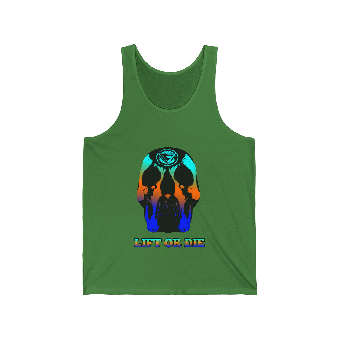 SKULLATOR TANK BLUE ORANGE AQUA /LIFT OR DIE