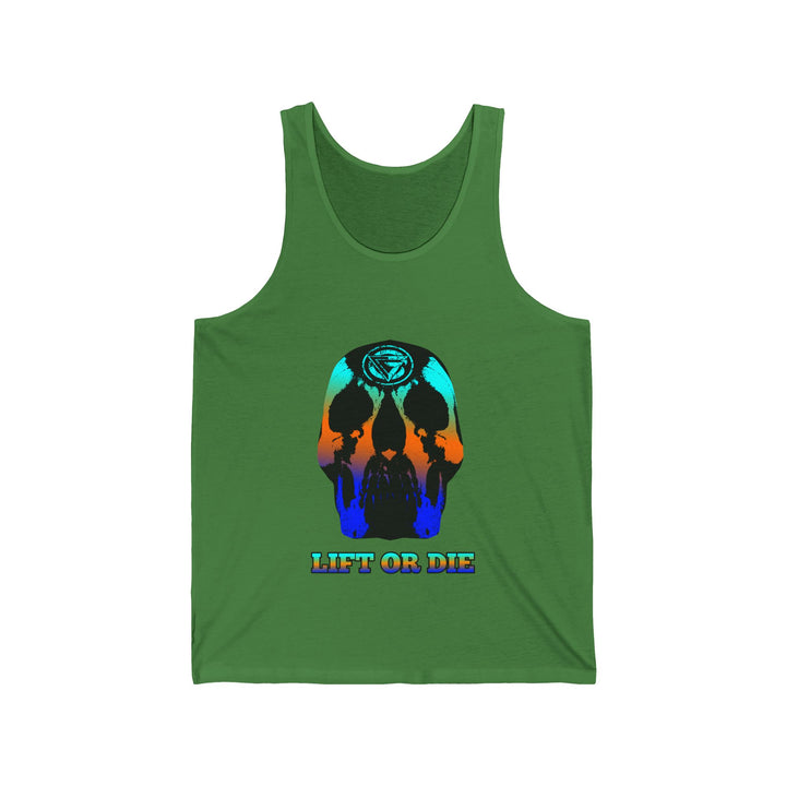 SKULLATOR TANK BLUE ORANGE AQUA /LIFT OR DIE