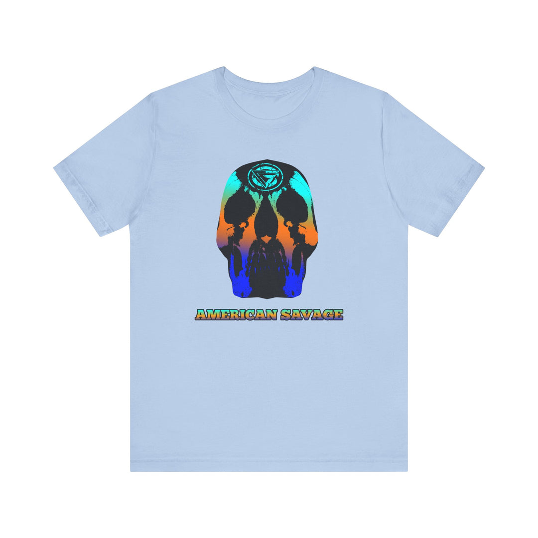 SKULLATOR BLUE ORANGE AQUA  /AMERICAN SAVAGE