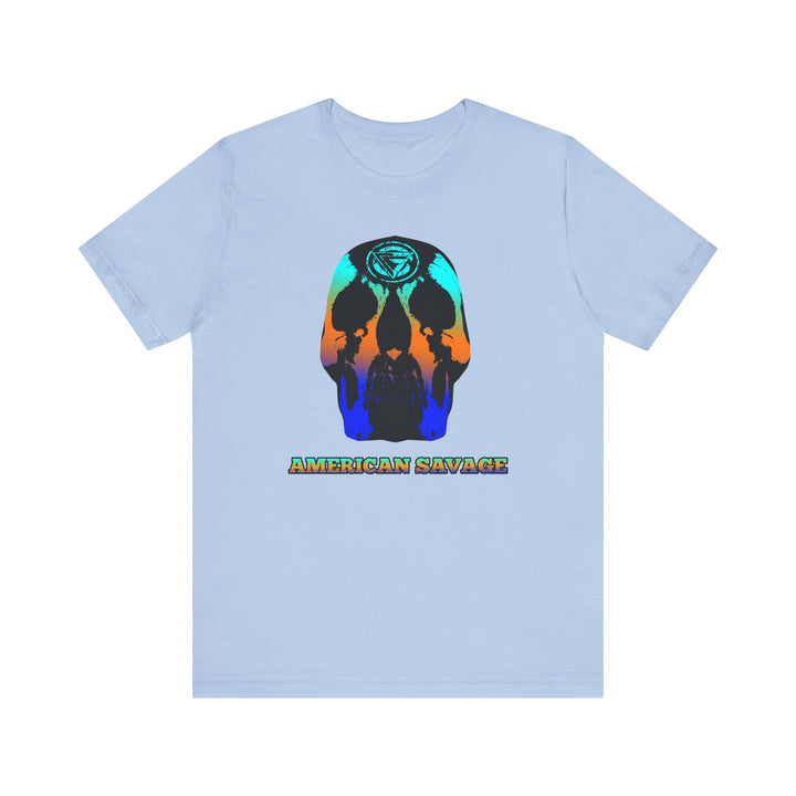 SKULLATOR BLUE ORANGE AQUA  /AMERICAN SAVAGE