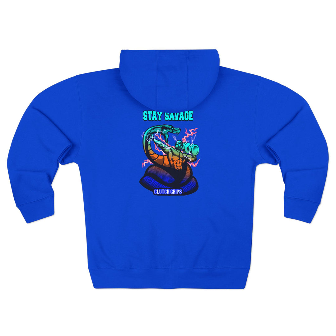 MAC VS SNAKE BLUE ORANGE  AQUA /STAY SAVAGE ZIP UP