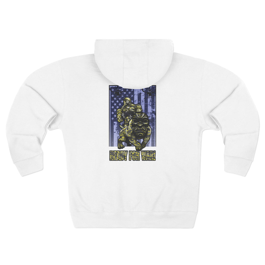 CG ANGRY DOG GREY YELLOW CAMO/READY FOR WAR ZIP UP