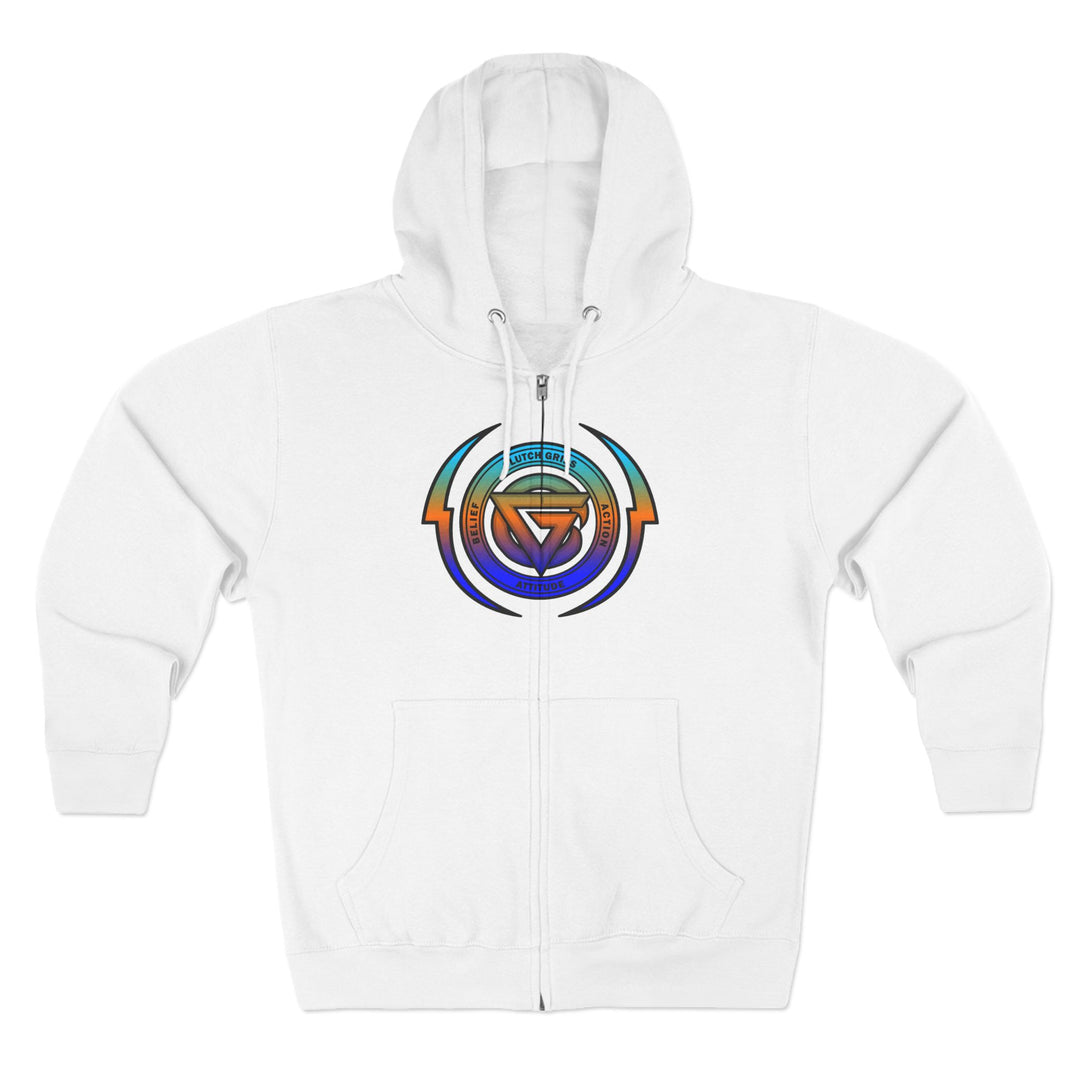 CG SKULLATOR BLUE ORANGE AQUA /WORLD DOMINATION ZIP UP