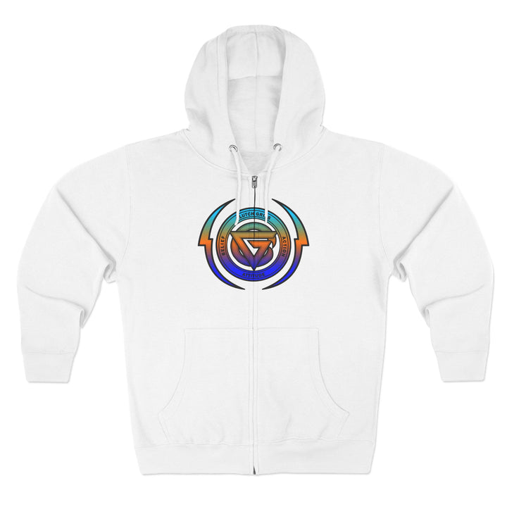 CG SKULLATOR BLUE ORANGE AQUA /WORLD DOMINATION ZIP UP