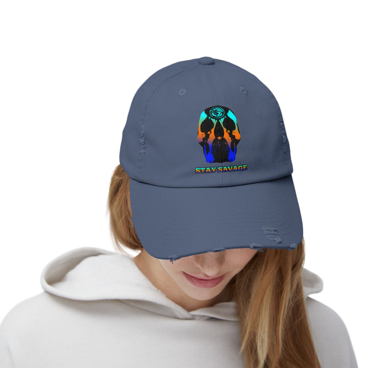 CG SKULL BLUE ORANGE AQUA FADE /STAY SAVAGE CAP
