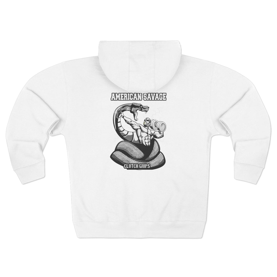 MAC VS SNAKE BLACK WHITE /AMERICAN SAVAGE ZIP UP