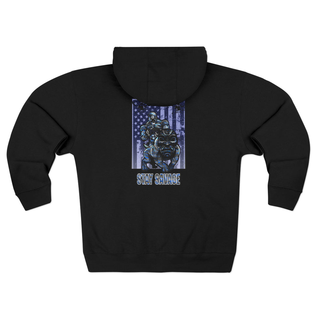 CG ANGRY DOG CAMO BLUE /STAY SAVAGE /ZIP UP