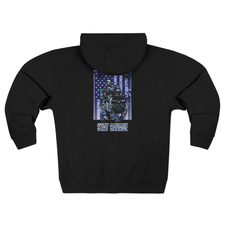 CG ANGRY DOG CAMO BLUE /STAY SAVAGE /ZIP UP