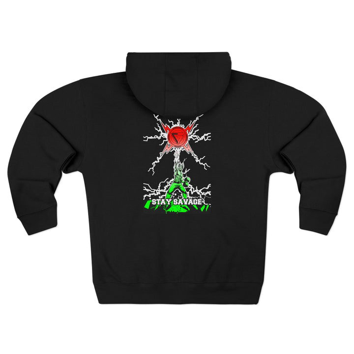 LIGHTNING KING RED WHITE GREEN /STAY SAVAGE ZIP UP